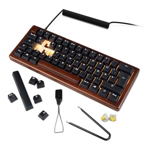 Sharkoon Skiller SGk50 S4 Wood, PBT, RGB Gaming Keyboard, 60% DE-Layout Bild 6
