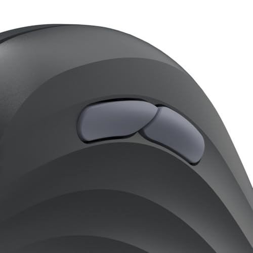 Hama vertikale Maus (optische Maus ohne Klickgeräusch, 7 Tasten, ergonomisch für Rechtshänder, 1000/1400/1800 DPI, 1,8m Kabel, ideal als Computermaus, Laptopmaus) schwarz Bild 4