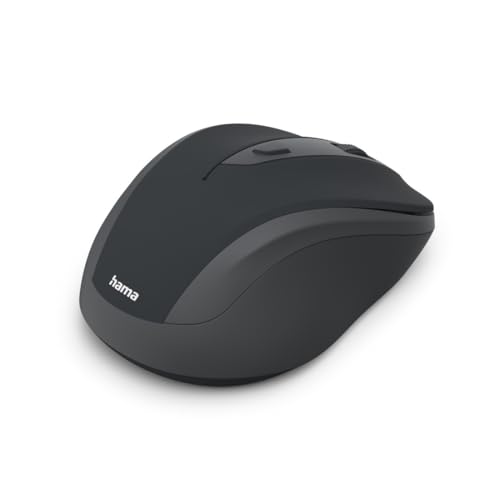 Hama Maus kabellos (optische Funkmaus ohne Klickgeräusch, ergonomisches Design, 6 Tasten, mit Browsertasten, 800/1200/1600 DPI, 2,4 GHz Technologie, ideal als Computermaus, Laptopmaus) schwarz Bild 6
