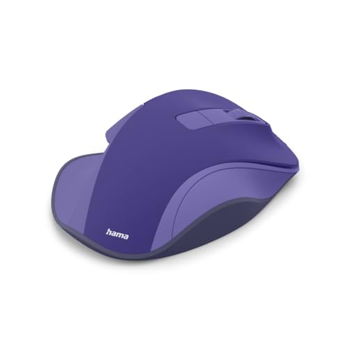 Hama Maus kabellos, wiederaufladbar (optische Funkmaus ohne Klickgeräusch, mit Akku, ergonomische Form, 6 Tasten, 800/1200/1600 DPI, KI Assistent, 2,4 GHz, ideal als Computermaus, Laptopmaus) blau Bild 3