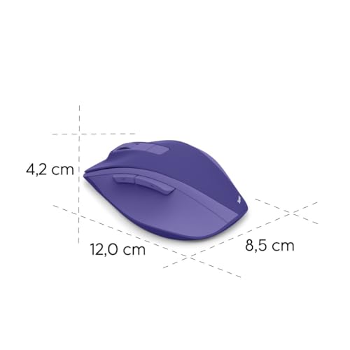 Hama Maus kabellos, wiederaufladbar (optische Funkmaus ohne Klickgeräusch, mit Akku, ergonomische Form, 6 Tasten, 800/1200/1600 DPI, KI Assistent, 2,4 GHz, ideal als Computermaus, Laptopmaus) blau Bild 6