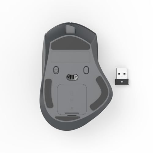 Hama Maus kabellos, wiederaufladbar, Bluetooth/Funk (Multi Device, optische Maus ohne Klickgeräusch, ergonomisch, Side Scroll u. Hyper Scroll Wheel, LED, Datenverschlüsselung, 10 Tasten, dpi Schalter) Bild 5