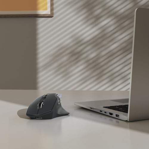Hama Maus kabellos, wiederaufladbar, Bluetooth/Funk (Multi Device, optische Maus ohne Klickgeräusch, ergonomisch, Side Scroll u. Hyper Scroll Wheel, LED, Datenverschlüsselung, 10 Tasten, dpi Schalter) Bild 7