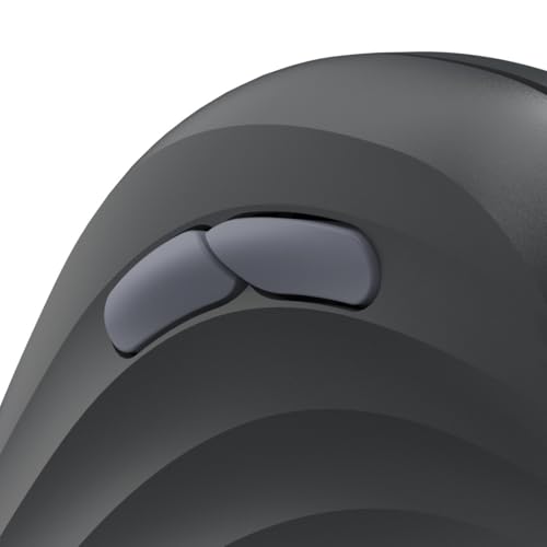 Hama Vertikalmaus für Linkshänder (optische Maus ohne Klickgeräusch, 7 Tasten, ergonomisch, 1000/1400/1800 DPI, 1,8m Kabel, ideal als Computermaus, Laptopmaus) schwarz Bild 4