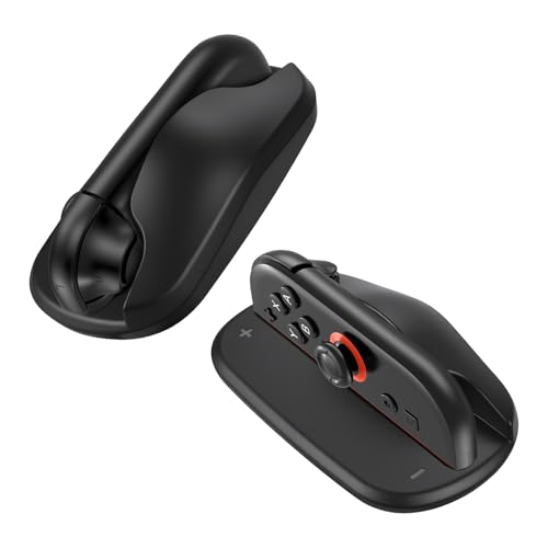 MMOBIEL Gaming Maus Basis für Nintendo Switch 2 2er Pack Tragbare Maus Halter für Joy-Con Controller – Ergonomische Griffe für Mausmodus – Präzision & Schutz – Schwarz Bild 1