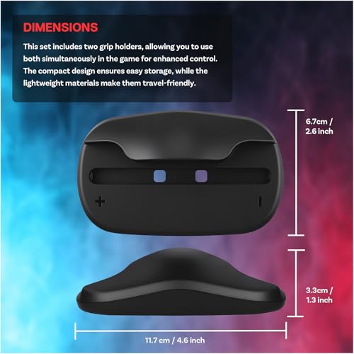 MMOBIEL Gaming Maus Basis für Nintendo Switch 2 2er Pack Tragbare Maus Halter für Joy-Con Controller – Ergonomische Griffe für Mausmodus – Präzision & Schutz – Schwarz Bild 6