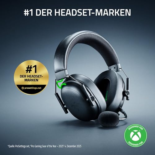 Razer BlackShark V3 Xbox S|X - Kabelloses E-Sport-Headset - Triforce 50mm Treiber - Abnehmbares Breitband-Mikrofon - HyperSpeed 2,4 GHz & Bluetooth - Surround Sound - Xbox/PC | Schwarz Bild 4