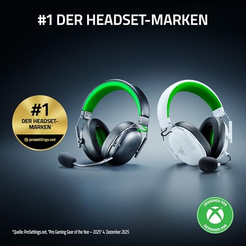 Razer BlackShark V3 X HyperSpeed for Xbox - Kabelloses E-Sport Headset - Ultra leicht 270 g - Triforce 50mm Treiber - Abnehmbares Mikrofon - HyperSpeed 2,4 GHz & Bluetooth - Xbox/PC | Schwarz Bild 2