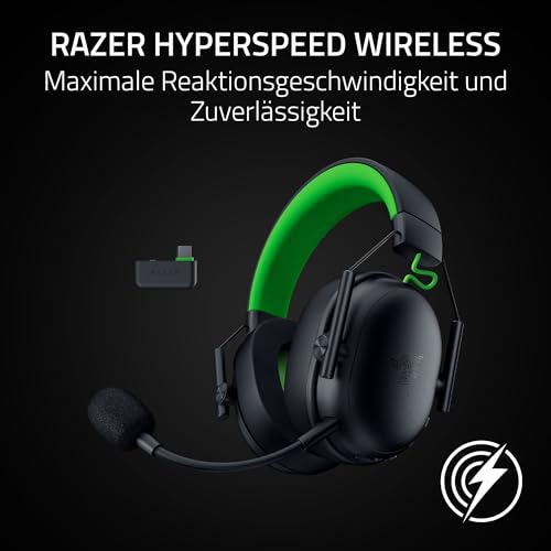 Razer BlackShark V3 X HyperSpeed for Xbox - Kabelloses E-Sport Headset - Ultra leicht 270 g - Triforce 50mm Treiber - Abnehmbares Mikrofon - HyperSpeed 2,4 GHz & Bluetooth - Xbox/PC | Schwarz Bild 5