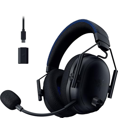 Razer BlackShark V3 Pro für PlayStation – Kabelloses E-Sport-Headset mit aktiver Geräuschunterdrückung (ANC) - TriForce 50mm Treiber - HyperSpeed 2,4 GHz - THX Spatial Audio - PS5/PC | Schwarz Bild 1