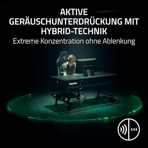 Razer BlackShark V3 Pro für PlayStation – Kabelloses E-Sport-Headset mit aktiver Geräuschunterdrückung (ANC) - TriForce 50mm Treiber - HyperSpeed 2,4 GHz - THX Spatial Audio - PS5/PC | Schwarz Bild 5