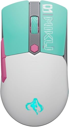 TUF Gaming Mini Wireless Mouse Hatsune Miku Edition - leichte, beidhändige kabellose 65 g Gaming-Maus mit Tri-Mode-Konnektivität, 12.000 dpi-Sensor und 100 Millionen Klicks Lebensdauer mechanische Bild 1