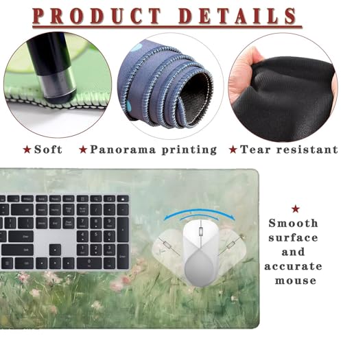 Mauspad XXL 1200x600x4mm Wasserdicht Schreibtischunterlage rutschfeste Speed Gaming Mousepad Impression Groß Desk Mouse Mat Maus Pad, Schreibtisch Unterlage Deko für PC, MacBook, Laptop, Home Office Bild 4