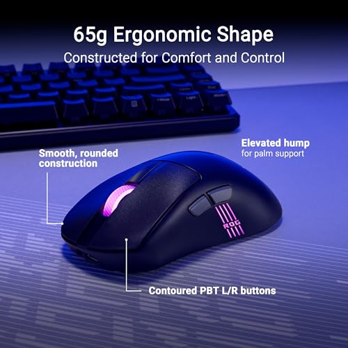 ASUS ROG Keris II Origin Wireless RGB Gaming-Maus (ergonomisch, FPS Esport 65g leicht, ROG AimPoint Pro, 42.000 DPI, ROG Micro Switches II, kabellos ROG SpeedNova, Bluetooth, 2,4-GHz-RF, USB-C) Bild 2