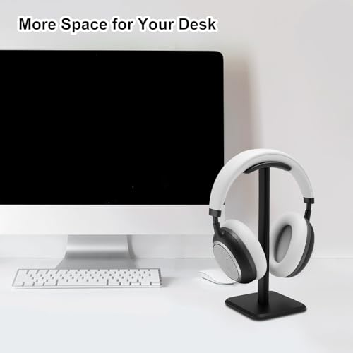 APOMOONS 2 Pcs Headset Halterung, Gaming KopfhöRer Stander mit TPU Rutschfestem, Universal Kopfhörer Halterung für Over Ear Kopfhörergrößen, Kopfhörerhalter für die Organisation des Schreibtisches Bild 3