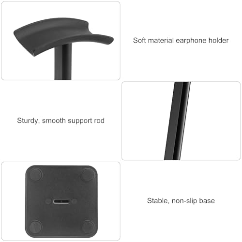 APOMOONS 2 Pcs Headset Halterung, Gaming KopfhöRer Stander mit TPU Rutschfestem, Universal Kopfhörer Halterung für Over Ear Kopfhörergrößen, Kopfhörerhalter für die Organisation des Schreibtisches Bild 6