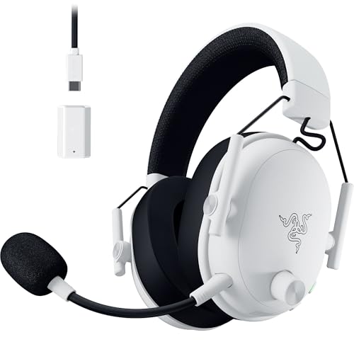 Razer BlackShark V3 - Kabelloses E-Sport-Headset - Triforce 50mm Treiber - Abnehmbares Breitband-Mikrofon - THX Spatial Audio - Wireless 2,4Ghz & Bluetooth - FPS-Profile - PC/Mac | Weiß Bild 1