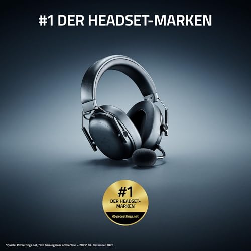 Razer BlackShark V3 X HyperSpeed - Kabelloses E-Sport-Headset - Ultra leicht 270g - Triforce 50mm Treiber - Abnehmbares Mikrofon - Surround Sound - Wireless 2,4 Ghz & Bluetooth - PC/Mac | Schwarz Bild 4