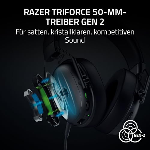 Razer BlackShark V3 X HyperSpeed - Kabelloses E-Sport-Headset - Ultra leicht 270g - Triforce 50mm Treiber - Abnehmbares Mikrofon - Surround Sound - Wireless 2,4 Ghz & Bluetooth - PC/Mac | Schwarz Bild 5