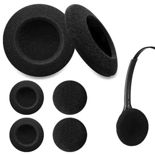 Logitech Headset Ohrpolster - 3 Paar Schwarz Kopfhörer Schaumstoff Ersatz, Ohrpolster für Kopfhörer Schutzüberzug (50mm, H330 / H340 / 110 / H111) Bild 1