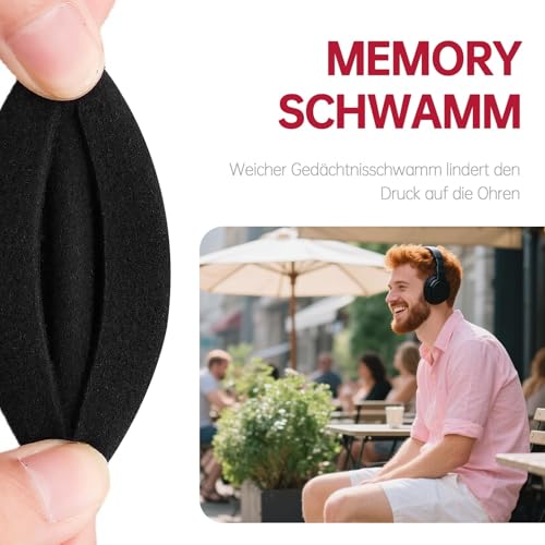 Logitech Headset Ohrpolster - 3 Paar Schwarz Kopfhörer Schaumstoff Ersatz, Ohrpolster für Kopfhörer Schutzüberzug (50mm, H330 / H340 / 110 / H111) Bild 3