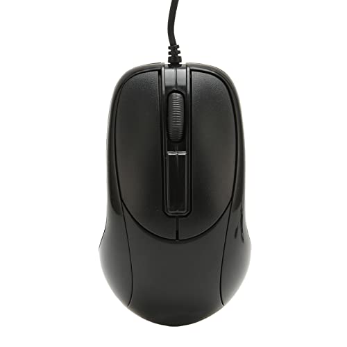 POENVFPO Universelle Esports Gaming Maus Verkabelt 3 Knöpfe Ergonomische Mäuse für Bürohäuser, Komfortable Schwarze Bauchmuskeln Bild 2