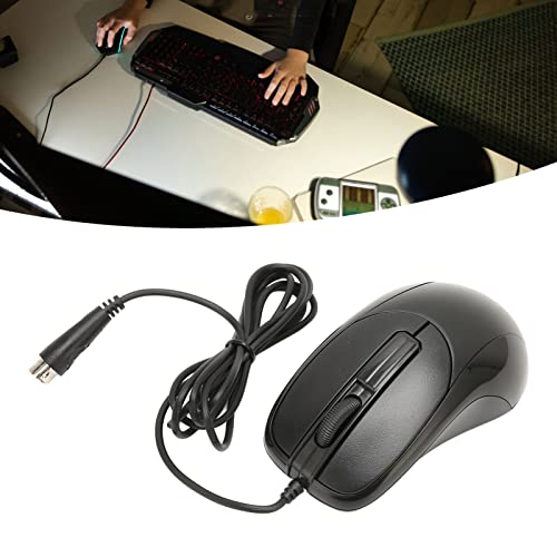 POENVFPO Universelle Esports Gaming Maus Verkabelt 3 Knöpfe Ergonomische Mäuse für Bürohäuser, Komfortable Schwarze Bauchmuskeln Bild 5