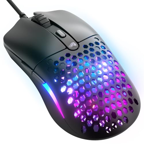 Glorious Model O Eternal ultraleichte RGB-Gaming-Maus – Kabelgebunden – nur 55 g – benutzerdef. RGB-Lichter – 6 programmierbare Tasten – symm. Design – optischer Sensor mit 12 K DPI – PC/Mac – Schwarz Bild 1