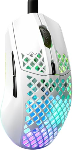 SteelSeries Aerox 3 Snow - Superleichte Gaming-Maus - Optischer TrueMove Core Sensor mit 8,5K CPI QcK XL Performance Balance Gaming-Mauspad 900x400mm Bild 2
