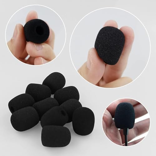 Luxiremi 15 Stück Mini Mikrofon Abdeckungen Schaum, Mikrofon Windschutz,Windschutz Headset Headset Mik/rofon hohe Dichte Schaum Abdeckungen für Klein Mik/rofon,Lavalier-Kopfhörer Bild 5