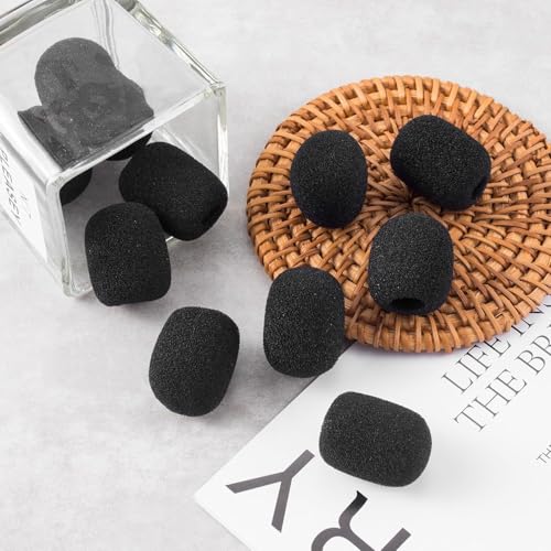 Luxiremi 15 Stück Mini Mikrofon Abdeckungen Schaum, Mikrofon Windschutz,Windschutz Headset Headset Mik/rofon hohe Dichte Schaum Abdeckungen für Klein Mik/rofon,Lavalier-Kopfhörer Bild 6