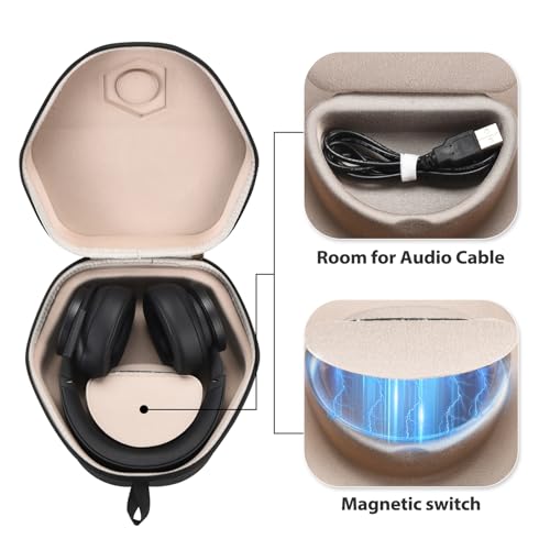 Hülle für Xbox Wireless Headset,Hart Reise Tragetasche Schutzhülle Zubehör Case für Xbox Series X/Series S/Xbox One 2024 Kabelloses Gaming Headset(Schwarz) Bild 4