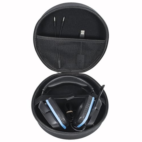 Harte Tasche Hülle Case Kompatibel mit Corsair HS35 v2 / HS55 / HS65 / HS80 RGB/Virtuoso MAX/Void Elite RGB/Void v2 Drahtloses MAX Wireless Gaming Headset, Nur Tasche - Schwarz YC80033 Bild 1