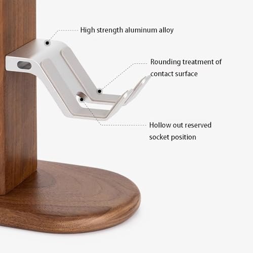 Kopfhörerständer, Desktop-Kopfhörerständer, universeller Headset-Halter, Aufhängerhalterung aus Aluminium mit schützendem Silikonpad, Gaming-Headset-Zubehör(Silver) Bild 6