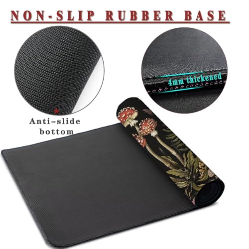 Mauspad XXL 1400x800x4mm Wasserdicht Schreibtischunterlage rutschfeste Speed Gaming Mousepad Leaves (9) Groß Desk Mouse Mat Maus Pad, Schreibtisch Unterlage Deko für PC, MacBook, Laptop, Home Office Bild 3