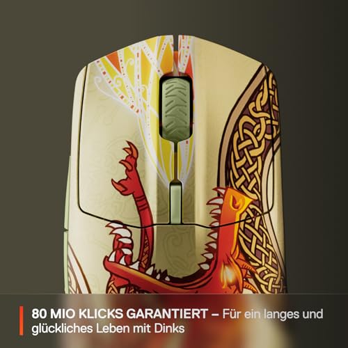 SteelSeries Wireless Gaming-Maus CS2 Dragon Lore Edition – Counter-Strike – 2,4 GHz + Bluetooth – 18K DPI TrueMove Air Optical Sensor – Bis zu 200 Stunden Akkulaufzeit – 80 Mio. Klicks garantiert Bild 5