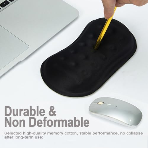 Ergonomische Handgelenkauflage aus Memory-Schaum für Computer, Laptop, Büroarbeit, PC-Gaming (schwarze Maus-Handgelenkauflage) Bild 5