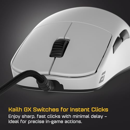 ENDGAME GEAR OP1 8k v2 Weiß – Esports Gaming Maus mit Kabel, 30K DPI optischem Sensor, 8000Hz Polling, austauschbaren Switches & Claw-Grip-Design Bild 3