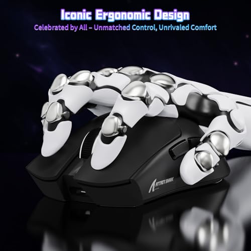ATTACK SHARK X11 SE Kabellose Gaming-Maus, PixArt PAW3311 Gaming-Sensor, BT/2.4G Wireless/Kabelgebunden, 22000 DPI, 65 Stunden Akku, Büro- und Gaming-Maus für Win/Xbox/PS/Mac (Schwarz) Bild 3