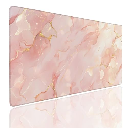 Mauspad XXL 1400x800x4mm Wasserdicht Schreibtischunterlage rutschfeste Speed Gaming Mousepad Marble (4) Groß Desk Mouse Mat Maus Pad, Schreibtisch Unterlage Deko für PC, MacBook, Laptop, Home Office Bild 1