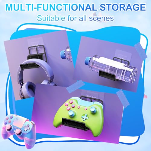 Controller Halter, Ps5 Controller Halterung, Controller Stand, Gaming Zubehör für Hängende Gamepad, Headset, Rucksack, Kabel, Headset Halterung Geeignet für Spielzimmer, Büro, Raum, Schwarz Bild 7