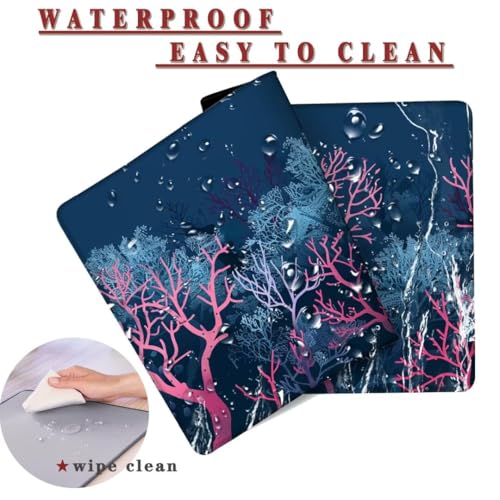 Mauspad XXL 1400x800x4mm Wasserdicht Schreibtischunterlage rutschfeste Speed Gaming Mousepad Maritime Groß Desk Mouse Mat Maus Pad, Schreibtisch Unterlage Deko für PC, MacBook, Laptop, Home Office Bild 2