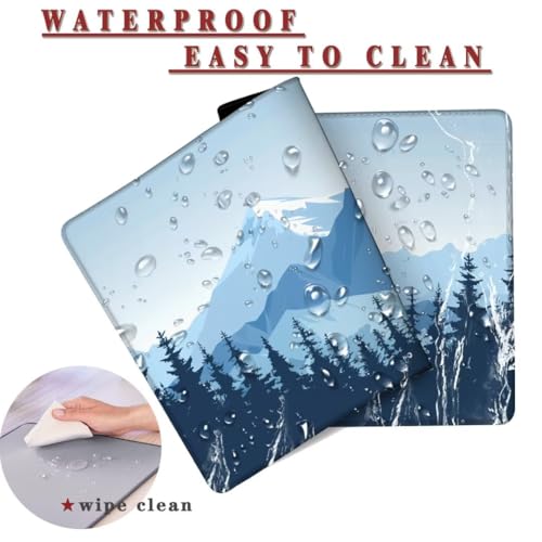 Mauspad XXL 1400x800x4mm Wasserdicht Schreibtischunterlage rutschfeste Speed Gaming Mousepad Modern (15) Groß Desk Mouse Mat Maus Pad, Schreibtisch Unterlage Deko für PC, MacBook, Laptop, Home Office Bild 2