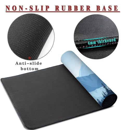 Mauspad XXL 1400x800x4mm Wasserdicht Schreibtischunterlage rutschfeste Speed Gaming Mousepad Modern (15) Groß Desk Mouse Mat Maus Pad, Schreibtisch Unterlage Deko für PC, MacBook, Laptop, Home Office Bild 3