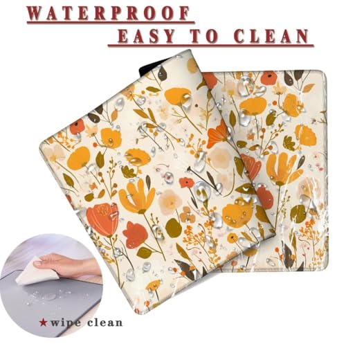Mauspad XL 1000x400x4mm Wasserdicht Schreibtischunterlage rutschfeste Speed Gaming Mousepad Mustard Groß Desk Mouse Mat Maus Pad, Schreibtisch Unterlage Deko für PC, MacBook, Laptop, Home Office Bild 2