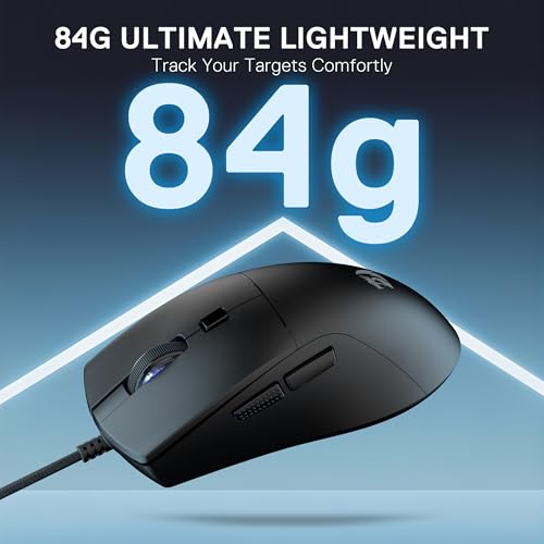 Redragon M618 Kabelgebundene Gaming-Maus, 10000 DPI optische ergonomische Maus mit 6 programmierbaren Tasten, 84G Ultraleicht, Software unterstützt DIY-Tastenkombinationen, Schwarz Bild 5