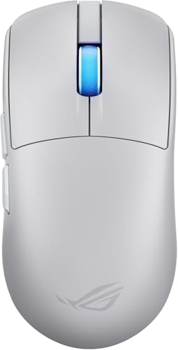 ASUS ROG Harpe II Ace White Wireless Gaming Maus (48 Gramm, semisymmetrische Esport Mouse, ROG AimPoint Pro 42.000 DPI, ROG Optical Micro Switches, 8.000Hz SpeedNova 8K Wireless-Technologie, Weiß) Bild 1