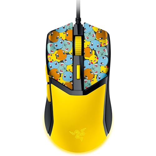 Razer Cobra Pokémon Edition - Leichte kabelgebundene Gaming-Maus - 8500 DPI Sensor - 58g - optische Mausschalter 3th Gen - Chroma-Beleuchtung mit Gradient Underglow - Speedflex-Kabel | Pokémon Kanto Bild 1