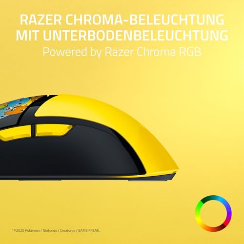 Razer Cobra Pokémon Edition - Leichte kabelgebundene Gaming-Maus - 8500 DPI Sensor - 58g - optische Mausschalter 3th Gen - Chroma-Beleuchtung mit Gradient Underglow - Speedflex-Kabel | Pokémon Kanto Bild 4