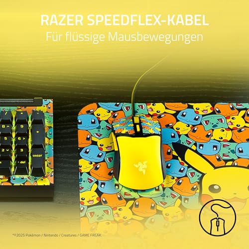 Razer Cobra Pokémon Edition - Leichte kabelgebundene Gaming-Maus - 8500 DPI Sensor - 58g - optische Mausschalter 3th Gen - Chroma-Beleuchtung mit Gradient Underglow - Speedflex-Kabel | Pokémon Kanto Bild 6